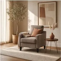 TLGREEN Loungesessel Accent Sessel mit Kissen,Chenille Polstersessel – 75×71×90 cm (Bequemes Einzelsitz-sofa),Lesesessel bequem, fur Wohnzimmer, Büro & Wohnung,Apartment