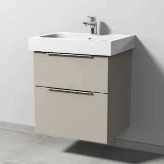 Sanipa 3way Waschtischunterbau zu Geberit iCon Waschtisch mit 2 Auszügen, Kaschmir-Matt UP6501U