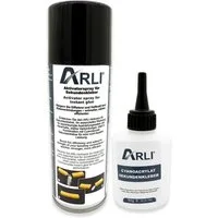 ARLI Montagekleber Sekundenkleber 50g mit Aktivator 200ml Universal, (1-tlg), Cyanacrylat Kleber Schnell trocknender Klebstoff