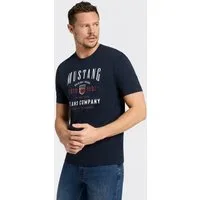 MUSTANG Kurzarmshirt Alex Logoprint Kurzarm, normale Passform