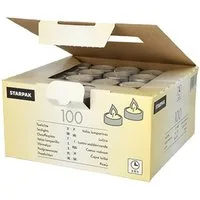 Starpak Teelicht 100 Teelichte Ø 38 mm · 22 mm weiss · mit langer Brenndauer 8 h