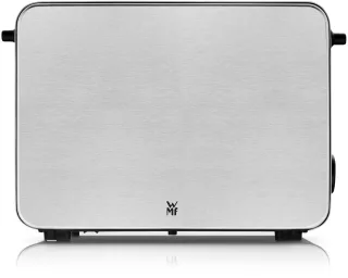 WMF Toaster "Stelio Edition, 2-Schlitz-Toaster, Brötchenaufsatz, 7 Bräunungsstufen" 2 kurze Schlitze für 2 Scheiben 1050 W Brotzentrierung, Krümelschublade, seidenmattes Cromargan Gehäuse