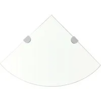 furnicato Wandregal Wand-Eckregal 25 x 25 cm in Transparent, 1-tlg., Belastbare Glasecke mit 15 kg Tragkraft für Bad, Küche und Wohnzimmer