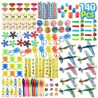 Coradoma Spielesammlung Mitgebsel Kindergeburtstag Gastgeschenke Set 140 Teile Mitbringsel, Kinderspiel