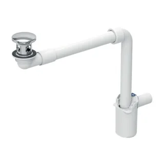 Geberit Waschbeckenablauf 152075211 Ø 40 mm, mit Aussenventilstopfen mit Druckbetätigung, hochglanz-verchromt