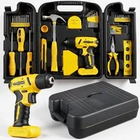 TLGREEN Akku-Bohrschrauber 8V Akkuschrauber Set,Akkubohrer mit 99PCS Werkzeugkoffer, max. 300 U/min, für DIY Reparaturen