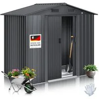 KESSER Gartenhaus, BxT: 132x132 cm, XL Metall Gerätehaus 4,2m³ mit Fundament 195x131x186cm