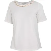 Passioni T-Shirt Kurzarm-Shirt mit Goldkettendetail