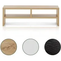 KHG TV-Board TV-Schrank Eiche-Optik mit 2 offenen Fächern 140x45x35 cm (Kompaktes Lowboard mit viel Stauraum, stabile Konstruktion, 1 St., Kabelmanagement durch offene Fächer, vielseitig einsetzbar), offene Fächer