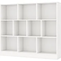 COSTWAY Bücherregal, Ebenen, mit 10 Fächern, bis 70kg, 120x24x104cm