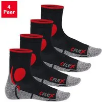 CFLEX Sportsocken Damen und Herren Running Funktionssocken (4 Paar) Laufsocken
