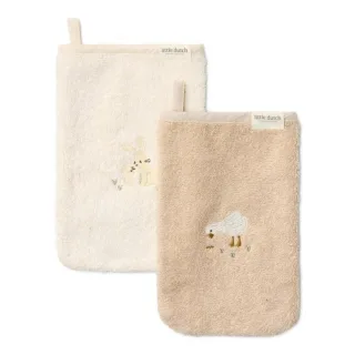 Little Dutch Waschlappen Baby Bunny 2er Set - Weiß