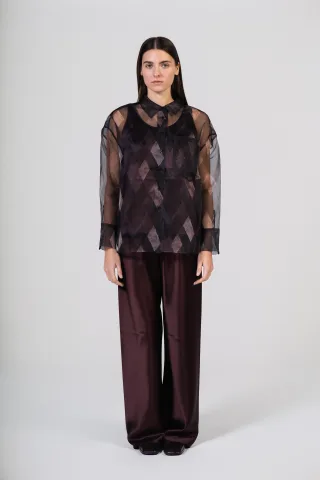(THE MERCER) N.Y. - Bluse brown combo - Gr. - 38