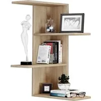VCM Wandregal Holz Wandregal Hängeregal Eckregal Regal Balos, 1-tlg., VCM Wandregal Balos 77x45x45 cm Holzwerkstoff
