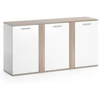 Vicco Kommode Novelli, Weiß/Sonoma, 155 x 80 cm mit Türen (1 St)