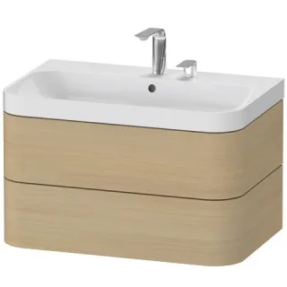 Duravit Happy D.2 Plus c-shaped Set wandhängend Mediterrane Eiche Matt 775x490x480 mm - HP4347E7171 HP4347E7171