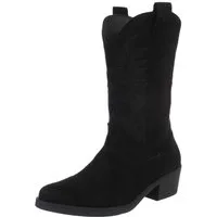 Ital-Design Elegante Cowboystiefel mit Stickerei für Damen Westernstiefel (89937861) Blockabsatz Stiefel in Schwarz