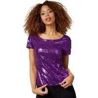 dressforfun T-Shirt Pailletten-Kurzarm-Shirt
