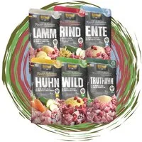 Belcando Belcando Frischebeutel Bundle - 6x125g verschiedene Sorten Mix 2 (Lamm, Ente, Huhn, Wild, Truthahn Rind), Nassfutter für: Hunde