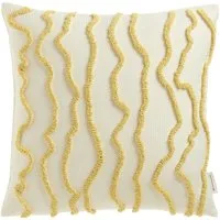 TOM TAILOR HOME Dekokissen Wavy, bestickt, mit hohem Baumwollanteil