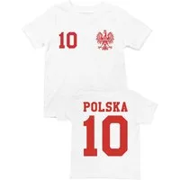 Youth Designz T-Shirt Polen Kinder T-Shirt im Fußball Trikot Look mit trendigem Motiv