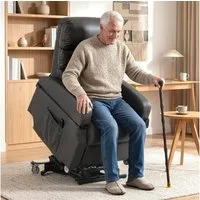HOMCOM Relaxsessel Doppelmotoren Ruhesessel (TV Sessel, 1-St., Ruhesessel), Elektrische Aufstehhilfe, Doppelmotor, Liegefunktion