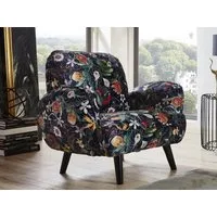 ATLANTIC home collection Sessel Ben, mit Wellenunterfederung, Massivholzfüße, frei im Raum stellbar
