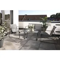 Primaster Loungeset Primaster Gartenmöbel-Set Domaso Stahl, Witterungsbeständig