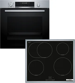 BOSCH Backofen-Set "HBD675CS62" mit Teleskopauszug nachrüstbar Pyrolyse-Selbstreinigung AirFry-Funktion