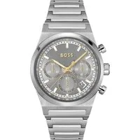 BOSS Chronograph CANDOR CHRONO 1514221, Quarzuhr, Armbanduhr, Herrenuhr, Edelstahlarmband, analog, Tag