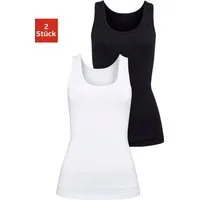 H.I.S Unterhemd (2er-Pack) aus elastischer Baumwoll-Qualität, Tanktop, Unterziehshirt