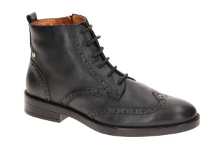 Pikolinos W3C-8856 Black Damen Stiefeletten PUERTOLLANO Budapester Blockabsatz