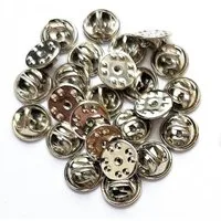 hegibaer Anstecknadel 25 neue silberfarbene Verschlüsse Butterfly für Metall Pin Anstecker (25-tlg), Beste Qualität