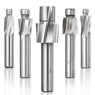 HSS-AL Countersink End Mill Set M3 M4 M5 M6 M8 High Speed Precision Milling Cutter for Metal Wood Machining Copper Alumi