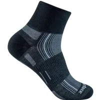 Wrightsock Sportsocken Quarter Stride (knöchelhoch, mitteldick, Anti-Blasen-Socke) schwarz