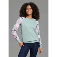 KangaROOS Sweatshirt Ärmel mit Blumendruck
