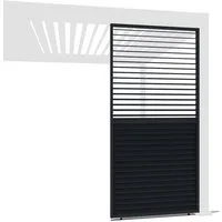 Weide Pavillonseitenteil Anthrazit-Aluminium Lamellenwand für Weide Pergola Drehbare Lamellen, 93x234 cm, Komplettset, Seitenteil