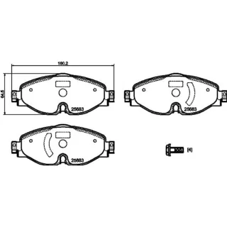 Hella Bremsbel?ge vorne Audi Ford Skoda VW