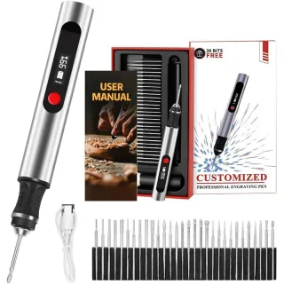 Portable Mini USB Cordless Rotary Tool 3 Speed 20000 RPM Lightweight Engraving Pen Kit for Stone Wood Metal Carving DIY