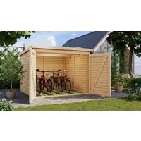 Karibu Fahrradbox Fahrradgarage 4, in verschiedenen Farben, BxTxH: 212,5x216,5x167 cm