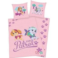 PAW PATROL Kinderbettwäsche Skye und Everest, Linon, mit tollem Paw Patrol Motiv