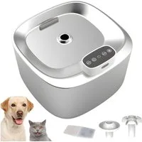 Fine Life Pro Trinkbrunnen für Katze und Hunde, Edelstahl Kabellos mit Sensor 3,2 l, Akku 4000mAh, 3 Modi und Leiser Pumpe, Weiß