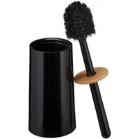 relaxdays WC-Reinigungsbürste Toilettenbürste mit Behälter, schwarz