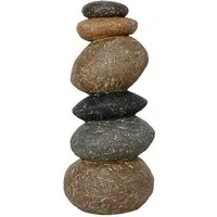 Kaemingk Dekoobjekt ROCK, 18 x 41 cm, Braun, Grau, Faserton, (1 St), Outdoorgeeignet, in Form von gestapelten Steinen
