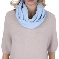 MIRROSI Loop Damen Schal aus Musellin, Made in Italy 70x20cm, Uni, Schlauchschal, (Zweimal um den Hals wickelbar, ca. 70x20cm), Damen Halstuch ideal für Frühling, Sommer oder Herbst