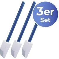 Maximex Reinigungsbürsten-Set Toilettenreiniger Spezial, (3-tlg), mit abgeschrägtem Bimsstein und Holzgriff, Reinigung ohne Chemie