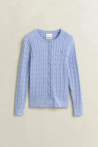 GANT - Strickjacke mit Zopfmuster - Gr. - L