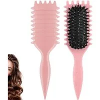 Forrlite Haarbürsten-Set Curl Hair Brush, Lockenbürste,Curl Define Styling Brush, Curl Define Stylingbürste,Wildschweinborsten Haarbürste,Haarbürste zum Entwirren für Frauen