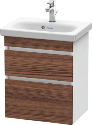Duravit DuraStyle Waschtischunterbau wandhängend Nussbaum dunkel & Weiß Matt 500x368x610 mm - DS6403 DS640302118