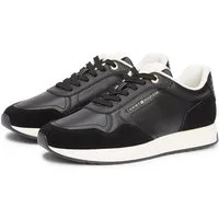 Tommy Hilfiger MONOGRAM MIX MATERIAL RUNNER Plateausneaker, Freizeitschuh, Halbschuh, Schnürer mit seitlichem Logoschriftzug